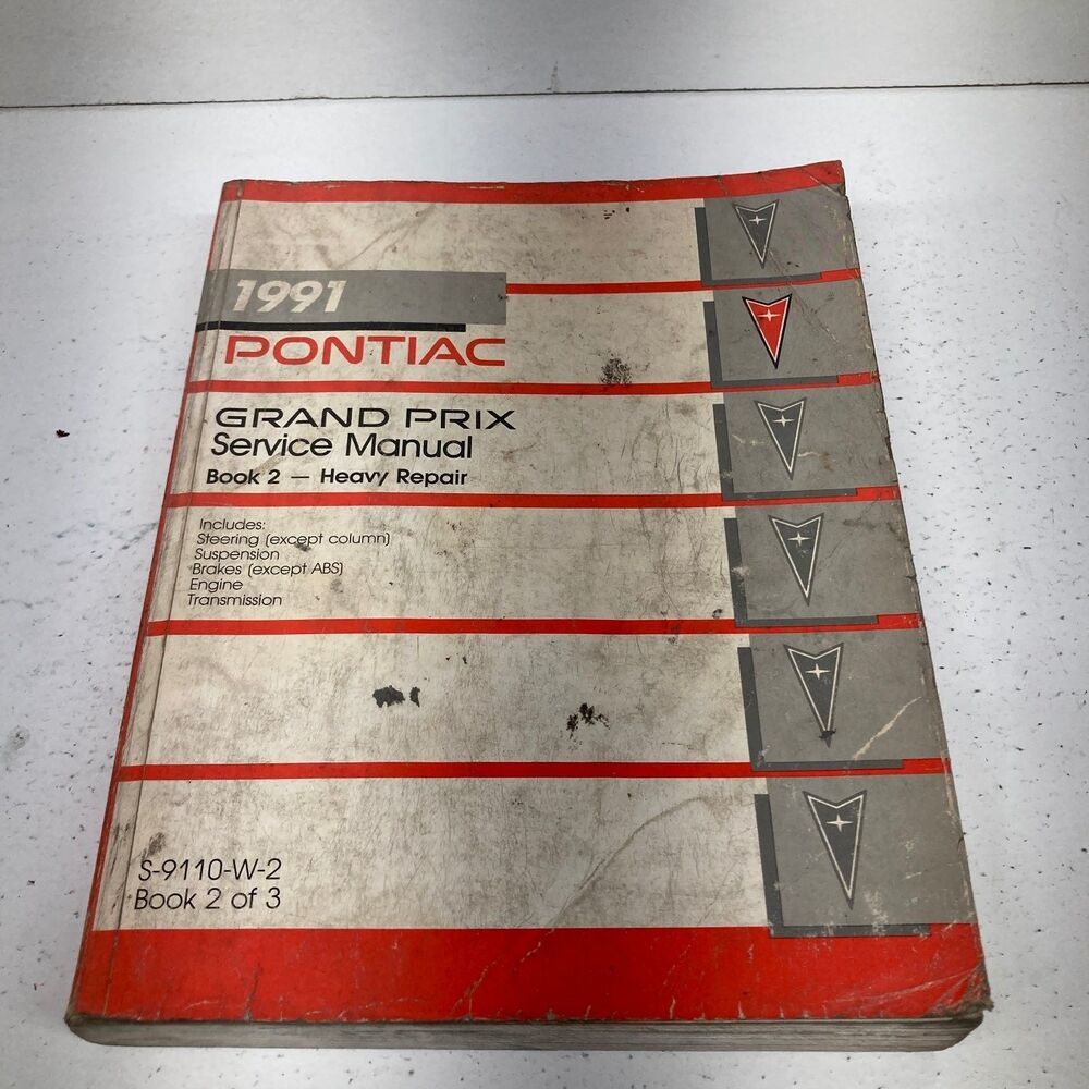 1991 Pontiac Grand Prix Service Manual Book 2 Heavy Repair S-9110-W-2